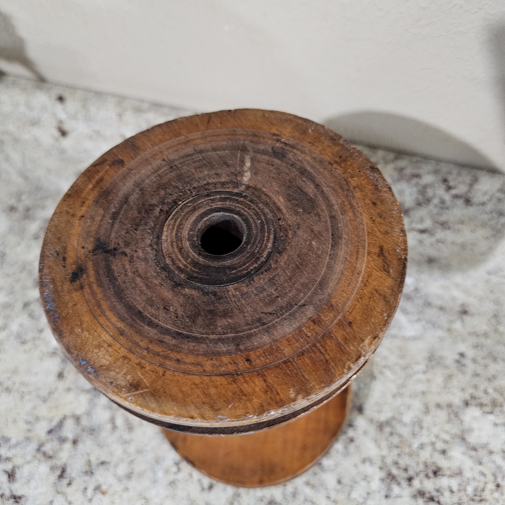 Rustic Wooden Spool Accent Piece - Picture 4 of 8